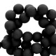 Acrylic beads 8mm round Matt Black